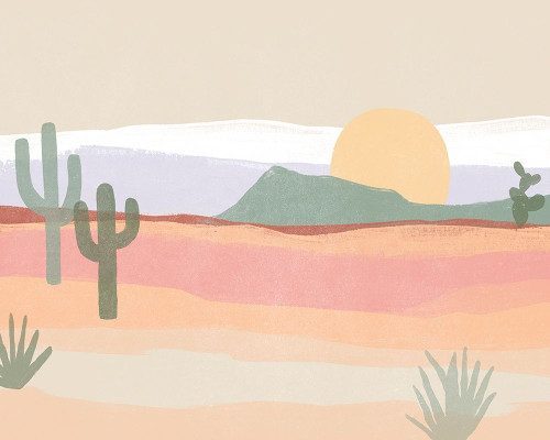 Cactus Plateau I Poster Print - June Erica Vess