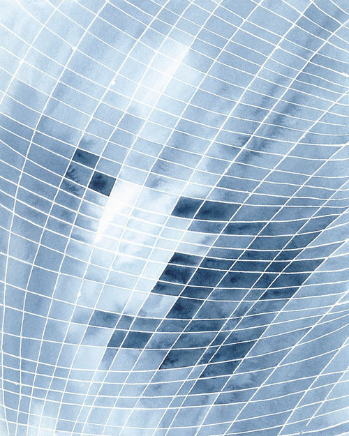 Blue Grid I Poster Print - Regina Moore