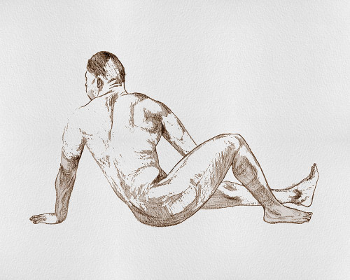 Male Body Sketch III Poster Print - Melissa Wang