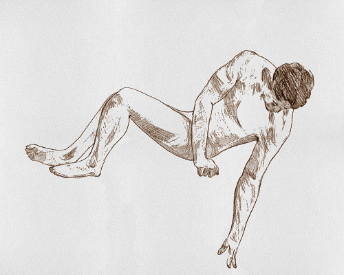 Male Body Sketch II Poster Print - Melissa Wang