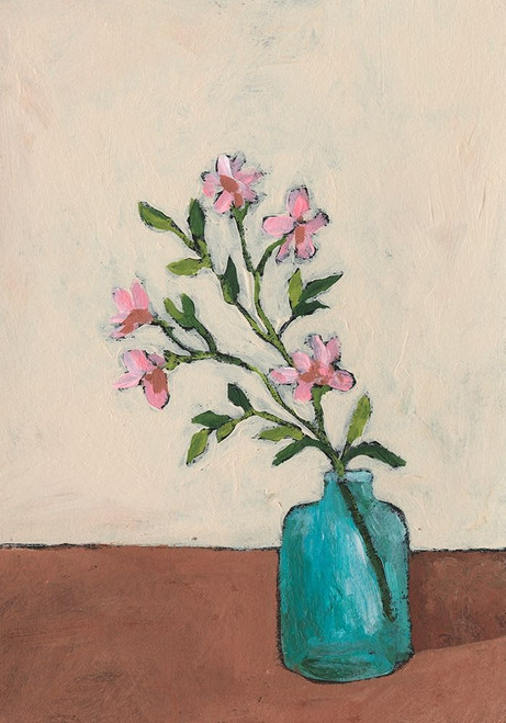 Blossom in Blue Vase II Poster Print - Regina Moore