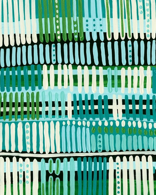 Teal Pattern II Poster Print - Regina Moore