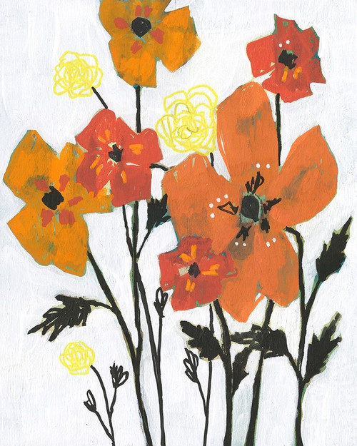 Hot Flowers II Poster Print - Jennifer Goldberger