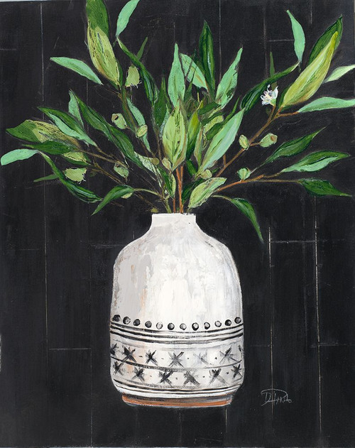 Potted Leaves on Black II Poster Print - Patricia Pinto