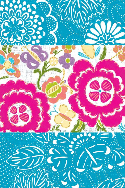 Tropical Embroidery Panel II Poster Print - Chariklia Zarris