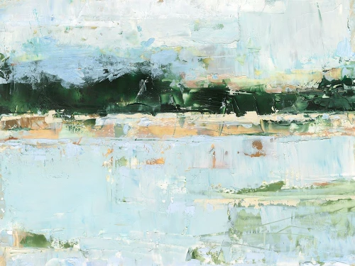Treelined Waterfront I Poster Print - Ethan Harper