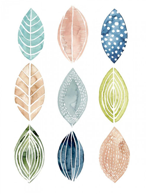 Patterned Leaves II Poster Print - Grace Popp