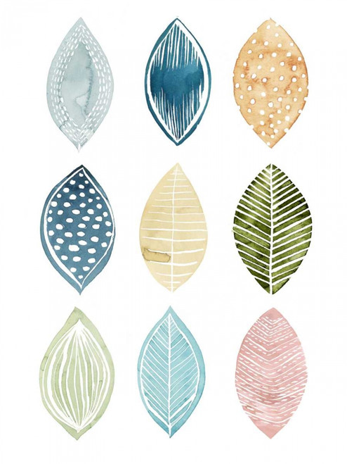 Patterned Leaves I Poster Print - Grace Popp
