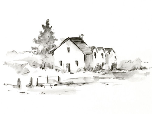 Rural Farmhouse Study II Poster Print - Ethan Harper