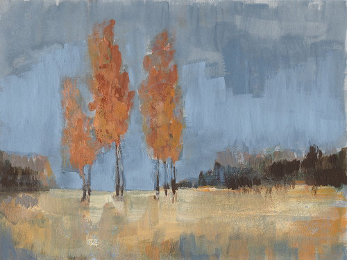 Burnt Sienna Treeline II Poster Print - Jennifer Goldberger