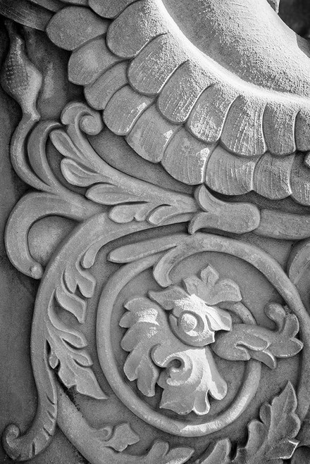 Black and White Fountain Detail II Poster Print - Laura DeNardo