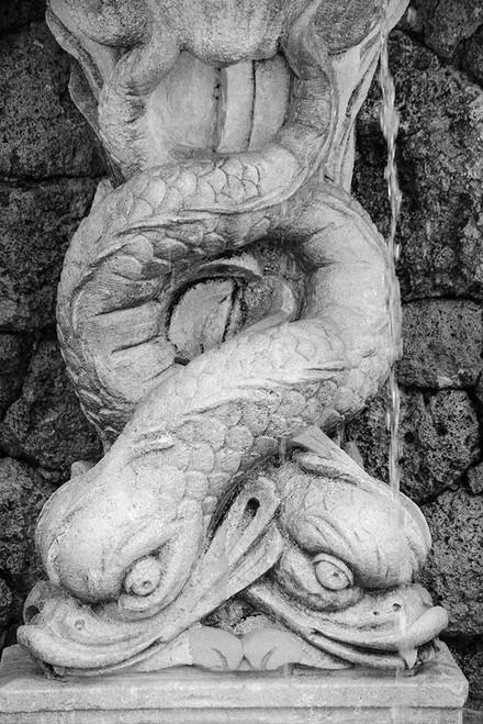 Black and White Fountain Detail I Poster Print - Laura DeNardo