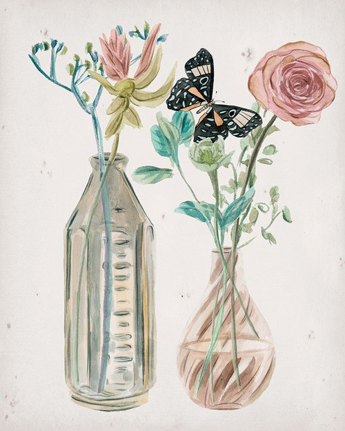 Butterflies and Flowers III Poster Print - Melissa Wang