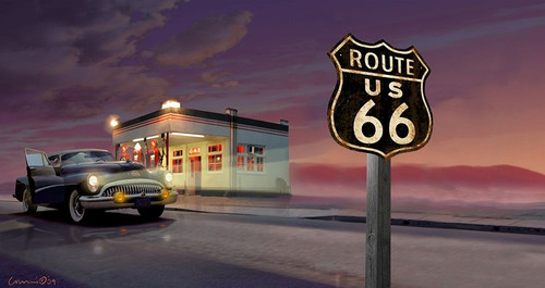 Route 66 Poster Print - Chris Consani