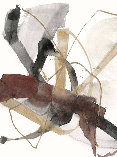 Burgundy Interjection I Poster Print - Jennifer Goldberger