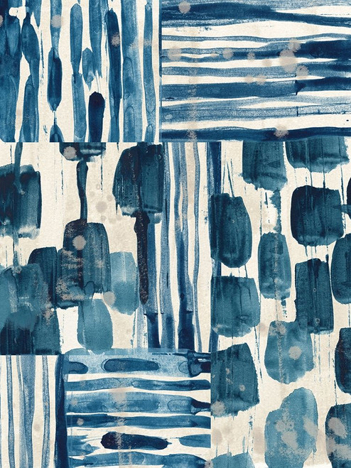 Indigo Patchwork II Poster Print - June Erica Vess