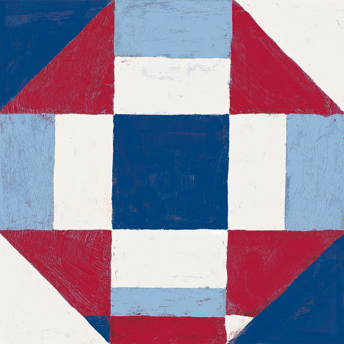 Americana Patchwork Tile II Poster Print - Vanna Lam
