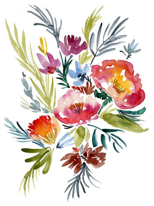 Jeweled Bouquet II Poster Print - Jennifer Goldberger