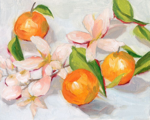 Tangerine Blossoms II Poster Print - Melissa Wang