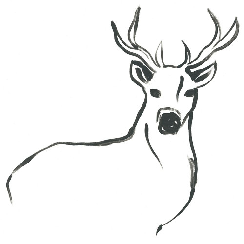 Minimal Deer II Poster Print - June Erica Vess