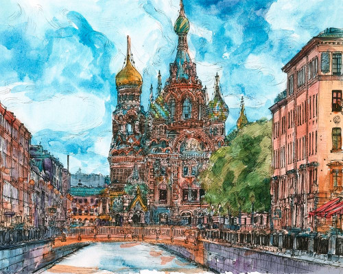 Russia Temple II Poster Print - Melissa Wang