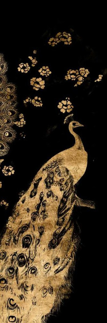 Gilded Peacock Triptych III Poster Print - Jennifer Goldberger
