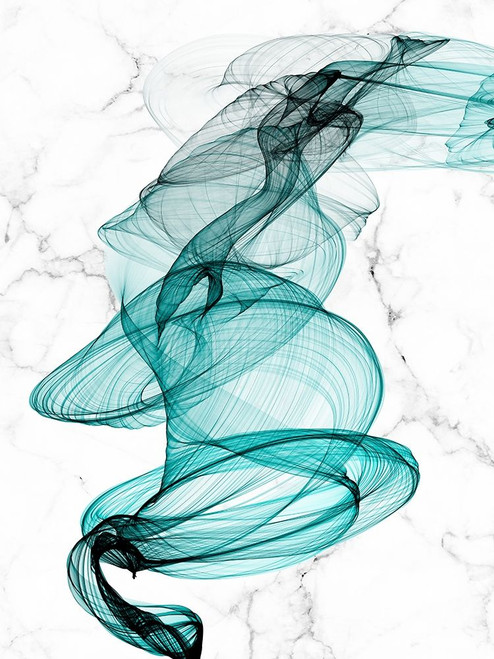 Teal Ribbons VI Poster Print - Irena Orlov
