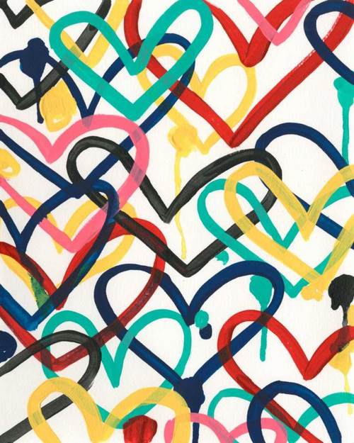 Heart Scribbles II Poster Print - June Erica Vess