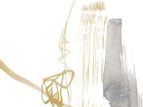 Gold and Grey Exploration III Poster Print - Jennifer Goldberger
