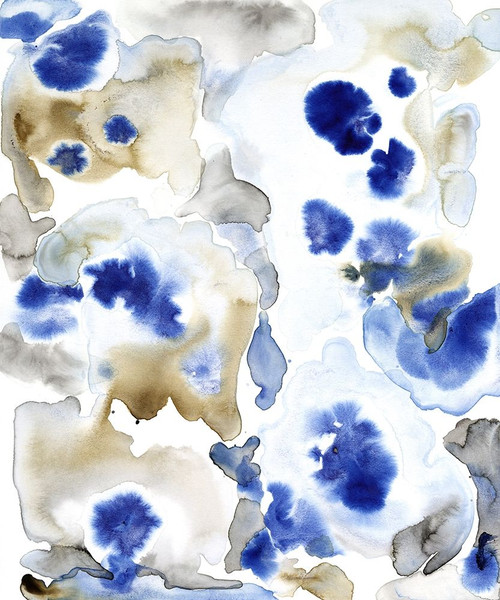 Blue Pansies II Poster Print - Tim OToole