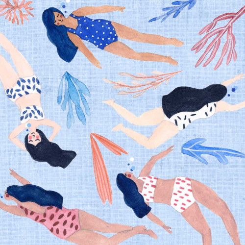 Gone Swimming III Poster Print - Melissa Wang