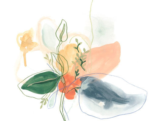 Abstracted Bouquet I Poster Print - June Erica Vess