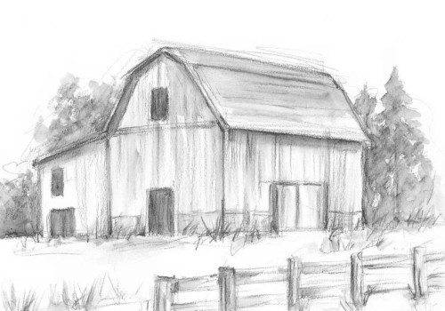 Black and White Barn Study II Poster Print - Ethan Harper
