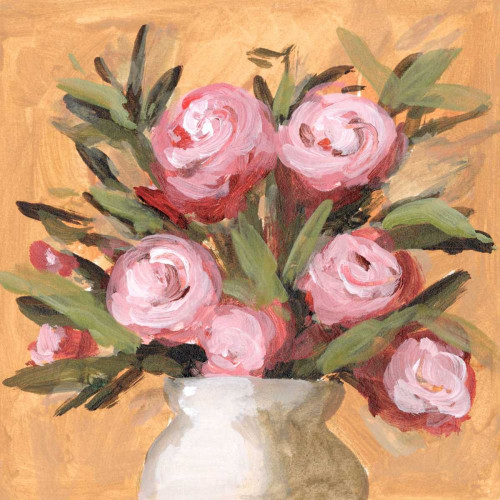 Vase and Roses I Poster Print - Melissa Wang
