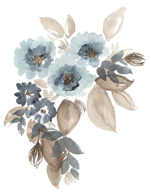 Blue and Chocolate Cascade II Poster Print - Jennifer Goldberger