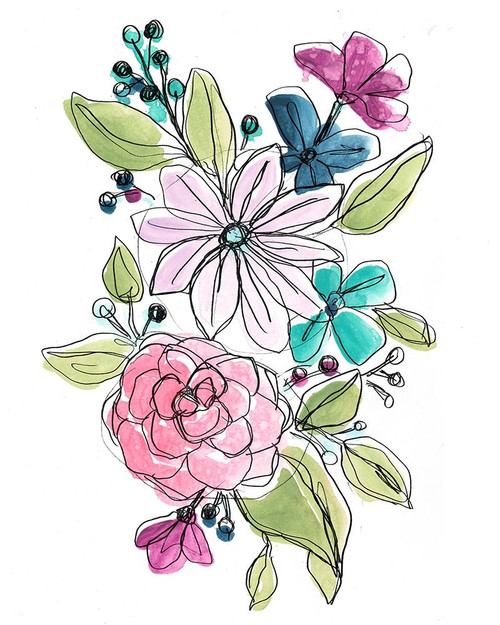 Bright Sketch I Poster Print - June Erica Vess