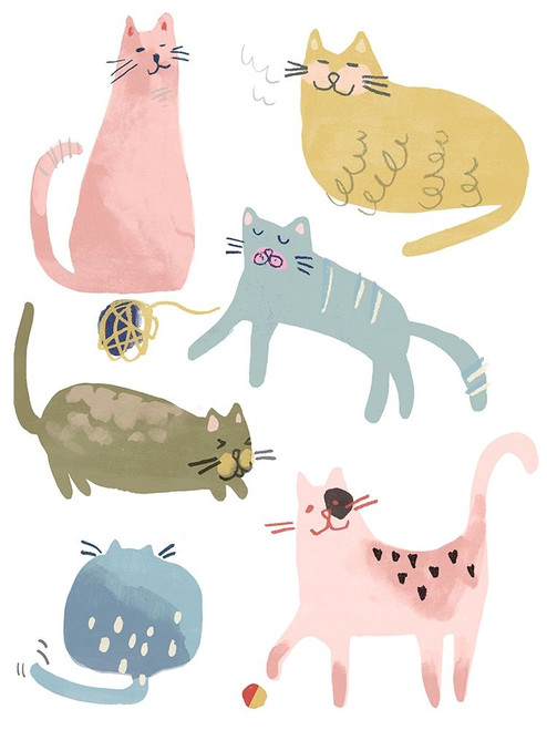 Cat Squad I Poster Print - June Erica Vess