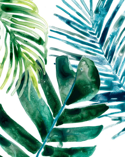 Tropical Leaf Medley I Poster Print - June Erica Vess