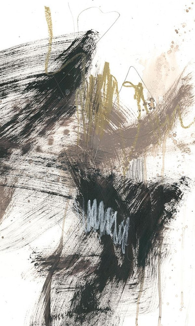 Black, Gold and Taupe II Poster Print - Jennifer Goldberger
