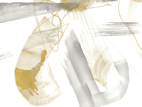 Gold and Grey Exploration VIII Poster Print - Jennifer Goldberger