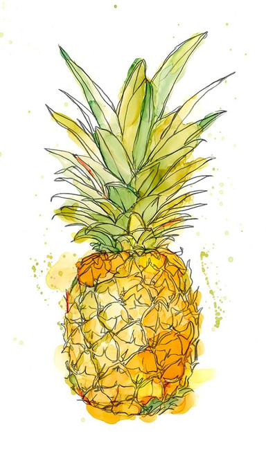 Pineapple Splash I Poster Print - Ethan Harper