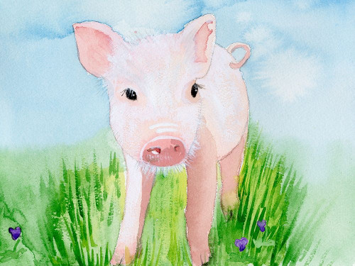 Baby Spring Animals V Poster Print - Alicia Ludwig