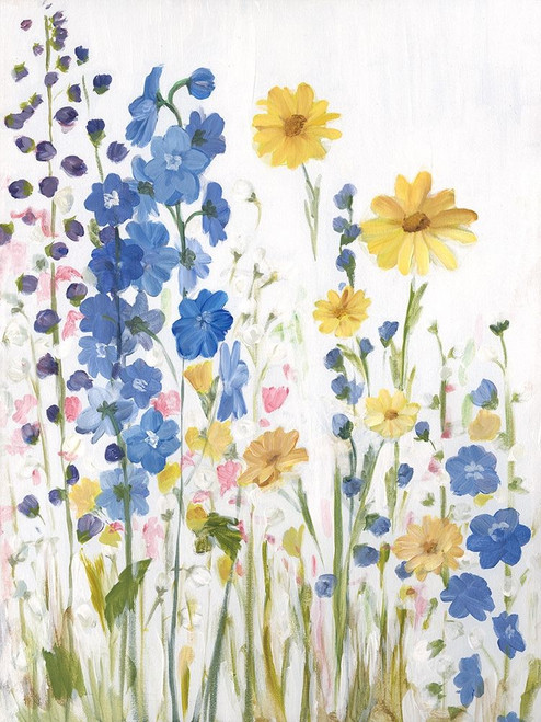 Periwinkle Wildflowers I Poster Print - Sandra Iafrate