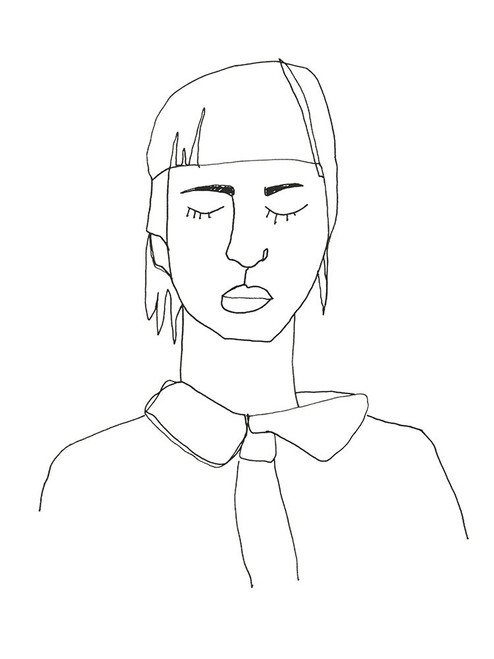 Contour Face IV Poster Print - June Erica Vess