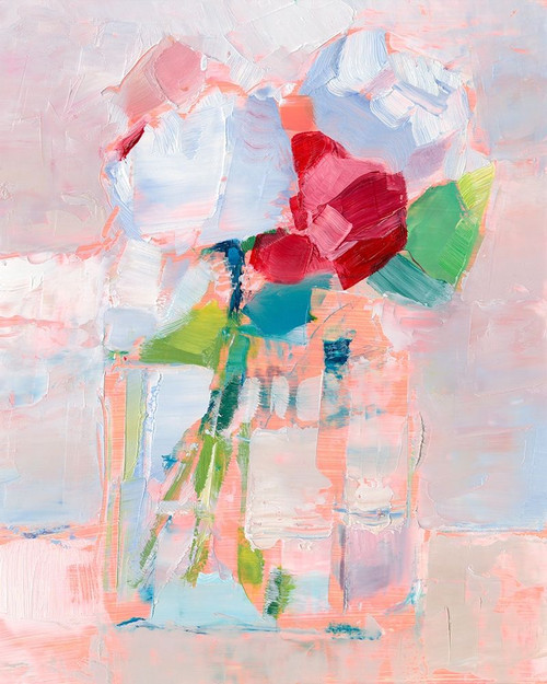 Abstract Flowers in Vase I Poster Print - Ethan Harper