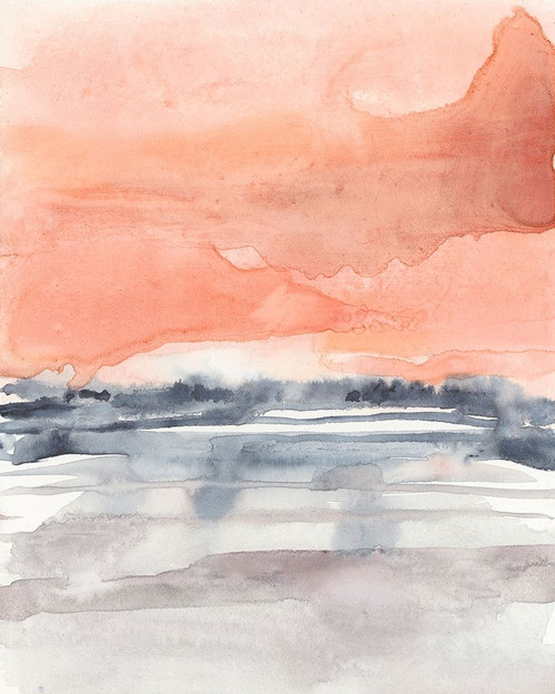Coral Sky I Poster Print - Jennifer Goldberger