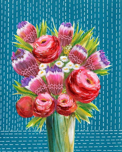 Bashful Bouquet II Poster Print - Regina Moore