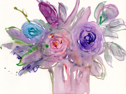 Floral Accent I Poster Print - Samuel Dixon