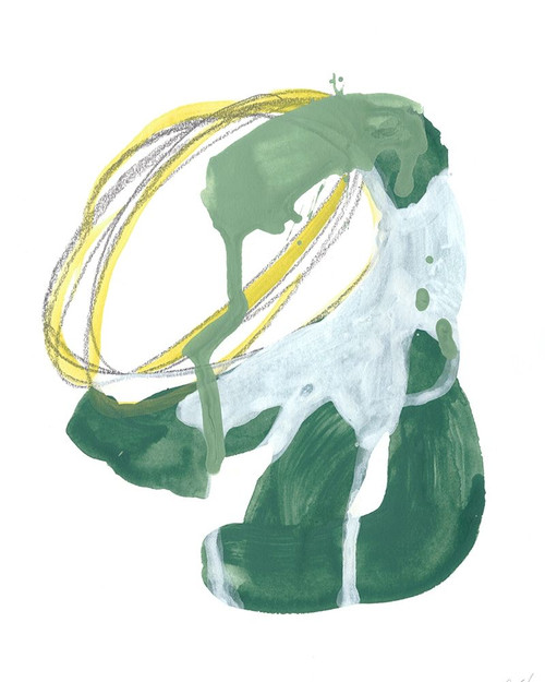 Green Discus II Poster Print - June Erica Vess