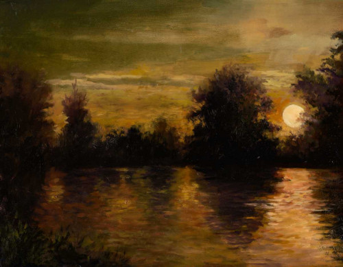 The Setting Glow Poster Print - Mary Jean Weber